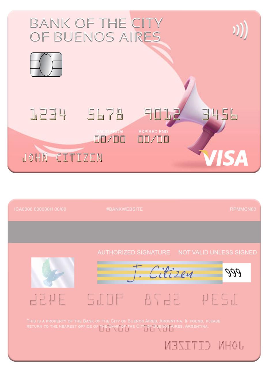 Argentina Bank of the City of Buenos Aires visa card